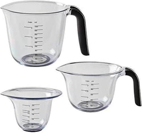 KitchenAid Gourmet Measuring Jugs Set - 3 Onyx Jugs for Precise Cooking and Baking