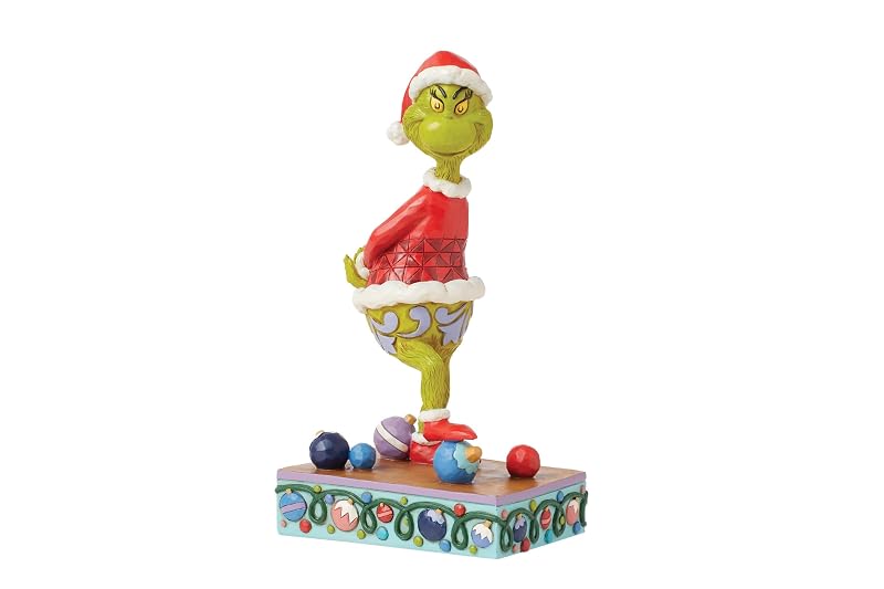 Grinch Santa Figurine | Jim Shore Enesco Handcrafted Stone Resin Christmas Sculpture, 7.25 Inch