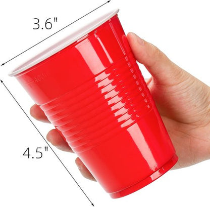 Goaste 240-Pack Colorful 16oz Disposable Plastic Party Cups - Perfect for Events & Gatherings