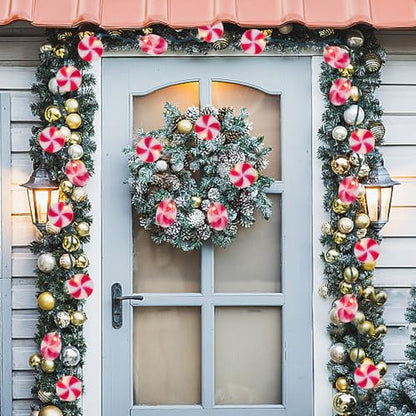 PASUTO 8.5Ft Candy String Lights with 10 LED Bulbs for Christmas Decorations - Indoor & Outdoor Holiday Decor