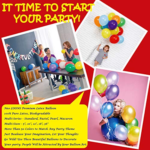 Red Latex Balloons - 100 pcs 5-inch Party Decorations for Kids, Weddings, Birthdays
