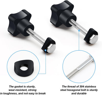 Rollator Walker Replacement Knob 2 PCS Replacement Arm Adjustment Knobs for Rollator Walker Accessories,Rollator Parts Knobs with M6 Track Bolt Set