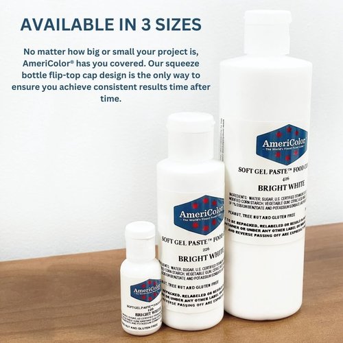 Americolor Soft Gel Paste Food Color - Ivory 4.5-Ounce | Vibrant, Easy-to-Use Gel Dye
