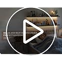 48 Inch LED Floating Wall Shelves Set of 2 - Walnut Wood with Warm Light