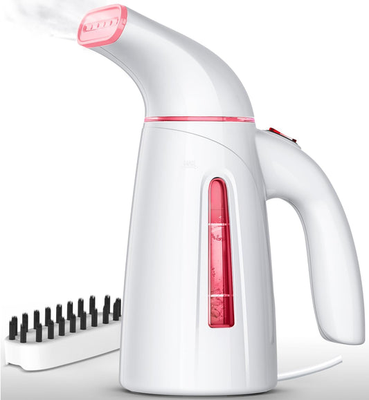 OGHom Portable Handheld Clothes Steamer - 300ml Capacity, 950W Fast Heat Up (Pink)