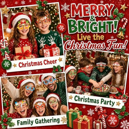 Christmas Party Sunglasses - 24 Pairs Holiday Photo Booth Props - Variation of THIS listing
