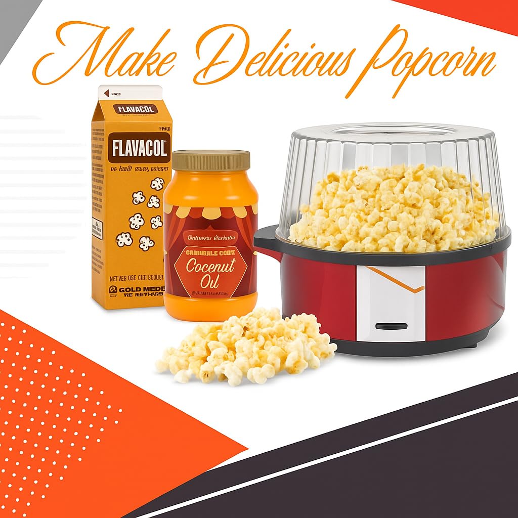 Perfectware - Flavacol Popcorn Seasoning Salt 35oz & Coconut Oil 32oz Combo Kit | Buttery Movie Theater Flavoring Set