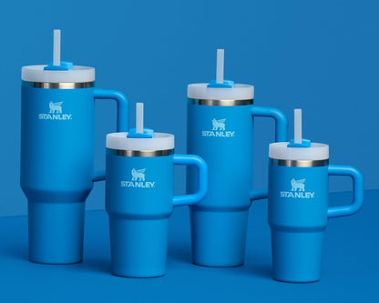 STANLEY Quencher H2.0 Tumbler - 14 oz Insulated Stainless Steel Cup with Handle & Straw | BPA-Free Azure