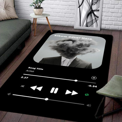 Skiennix Personalized Album Cover Rug - Custom Non-Slip Area Rug for Music Lovers | Bedroom & Living Room Decor