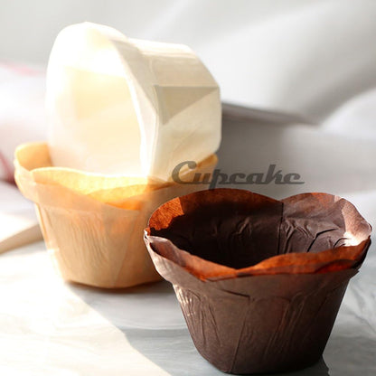 SK Cupcake Liners - Natural Baking Cups for Muffins & Treats | 50-Pack for Weddings & Events