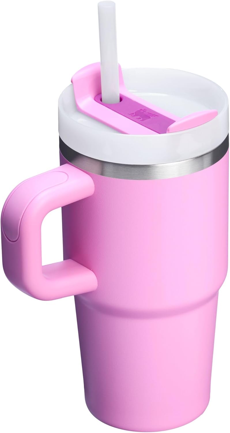 STANLEY Quencher H2.0 Tumbler - 20 oz Insulated Stainless Steel Cup with Handle & Straw | BPA-Free | Peony