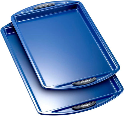 Caliente Nonstick Bakeware Set - 2 Cookie Sheets | Durable Carbon Steel Baking Set | Ideal Gift for Chefs & Bakers