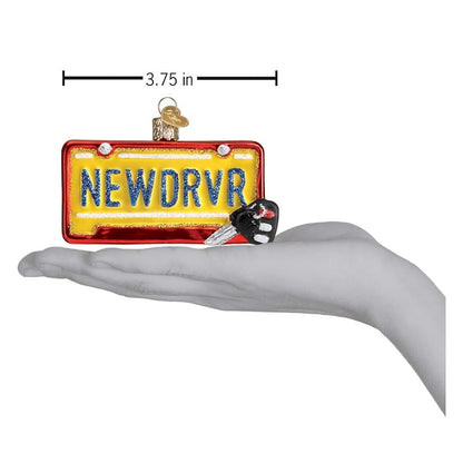 New Driver Ornament - 3.75 x 2 Glass Keepsake