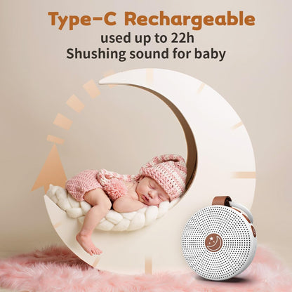Skiennix Mini White Noise Machine - 30 Soothing Sounds with Auto-Off Timer | Portable for Kids & Adults