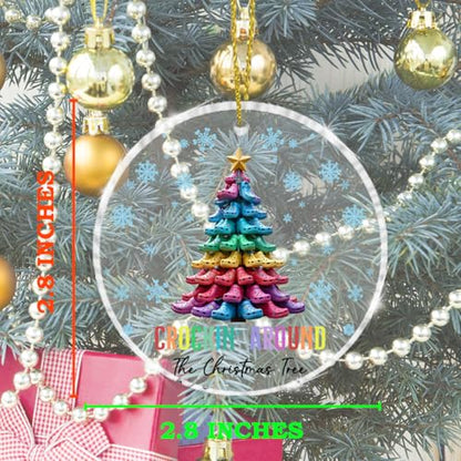 Christmas Tree Ornament Acrylic Keepsake - Funny Slippers Tt Variation
