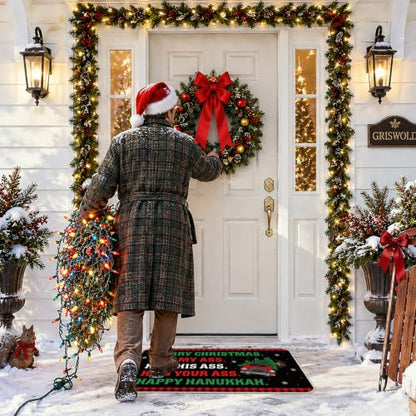 Hanukkah Doormat - Festive Jewish Holiday Entryway Decor - Arsemica