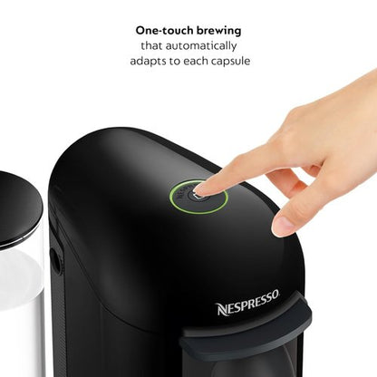 Breville Nespresso Vertuo Plus Coffee & Espresso Maker - Ink Black with Aeroccino Frother