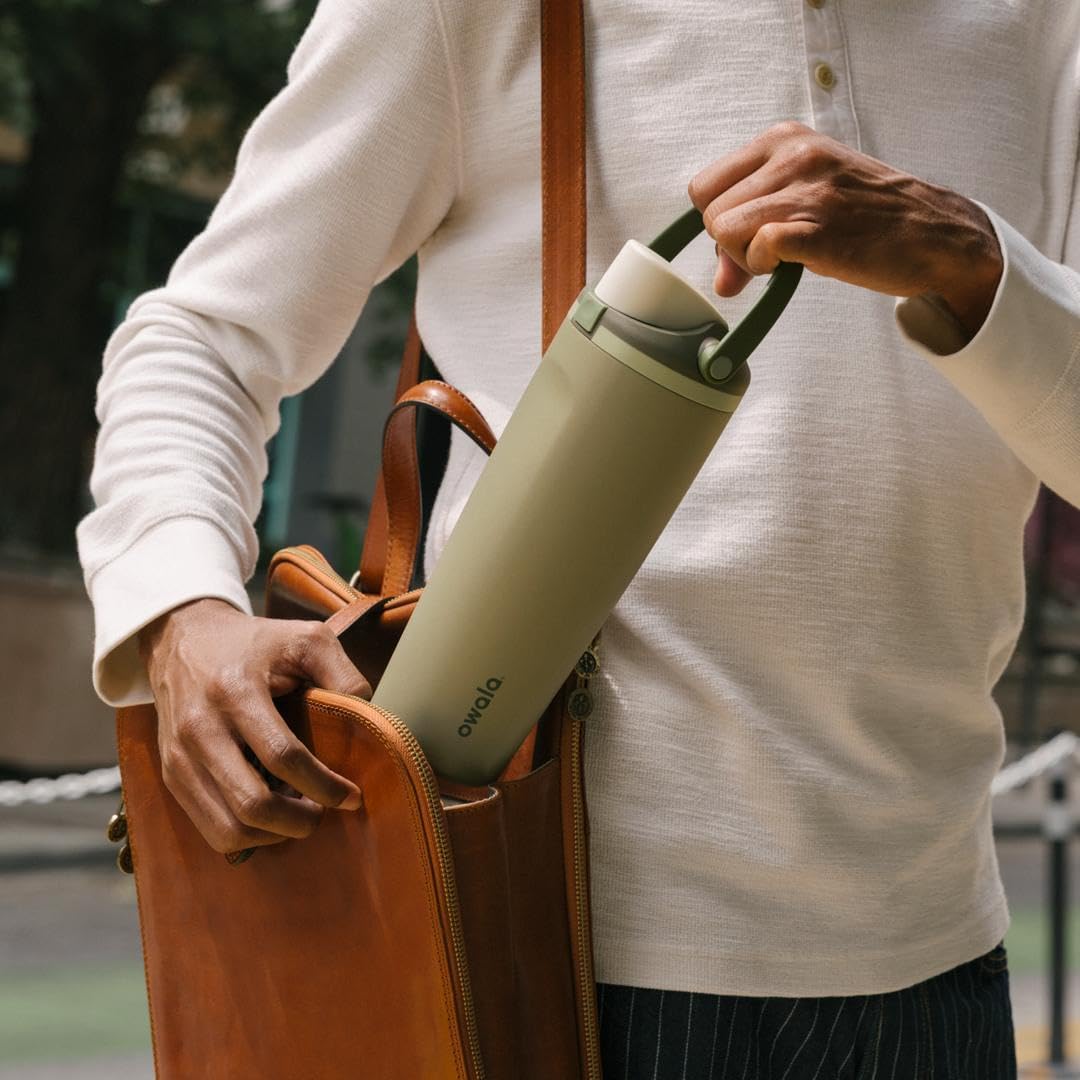 Owala FreeSip Sway Insulated Stainless Steel Water Bottle - 30oz, Two-Way Spout & Built-In Straw, Leak Proof