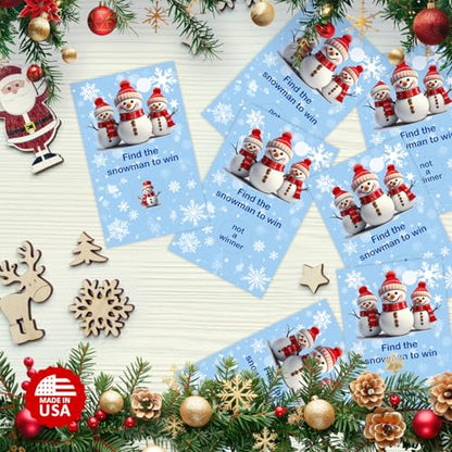 Christmas Party Game Scratch Off Cards Snowflakes Set of 40