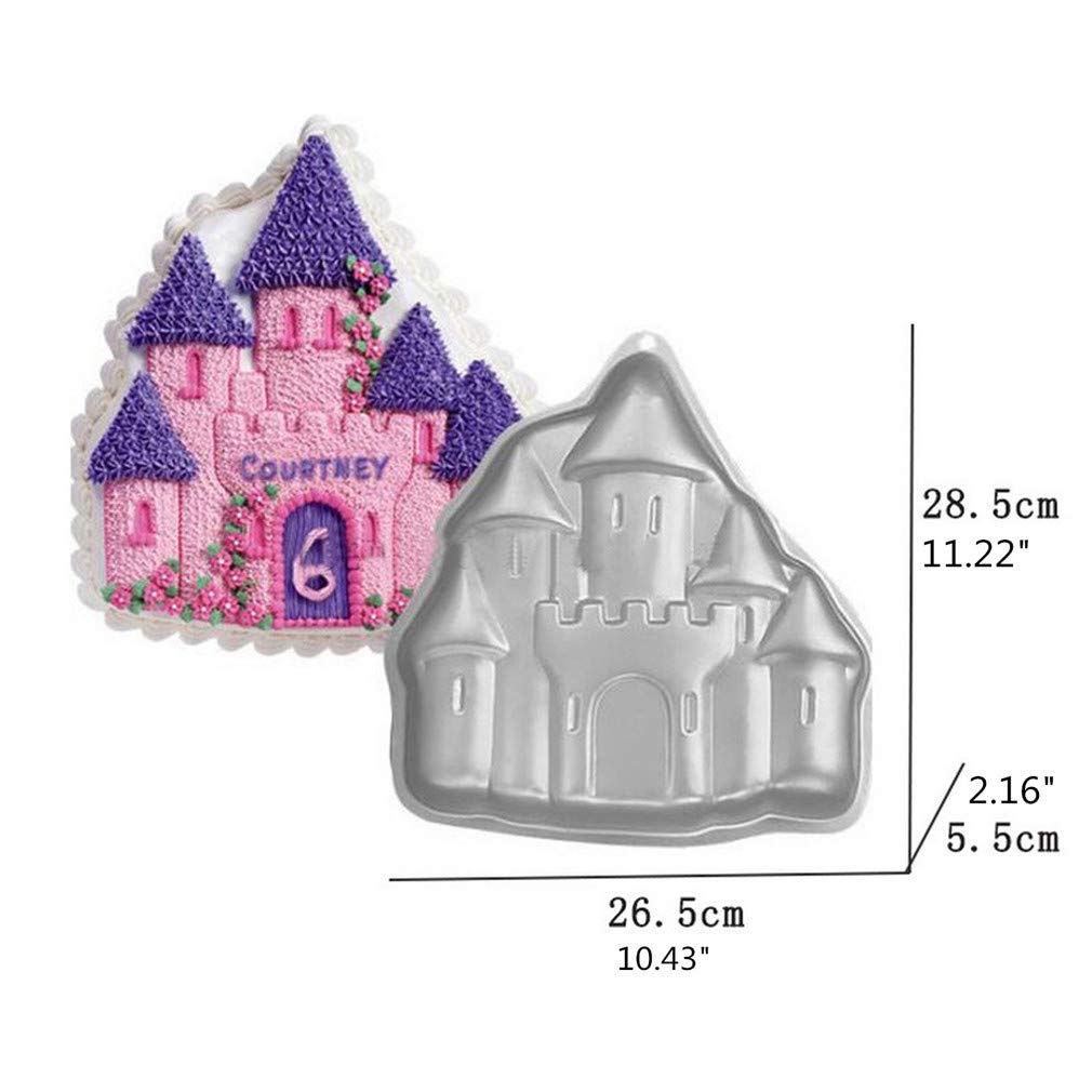 Aluminum Cake Mold 3D Castle Shape Baking Pan DIY Birthday Cake Mould Kitchen Supplies