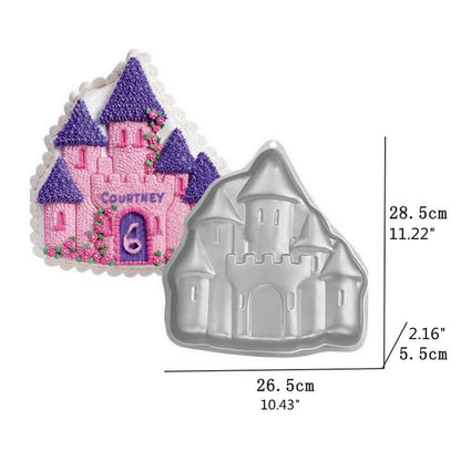 Aluminum Cake Mold 3D Castle Shape Baking Pan DIY Birthday Cake Mould Kitchen Supplies