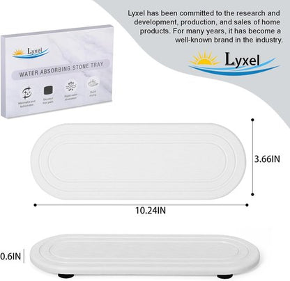 Diatomite Stone Sink Tray Set - Fast Drying Water Absorbent Coasters for Kitchen & Bathroom | 2PCS