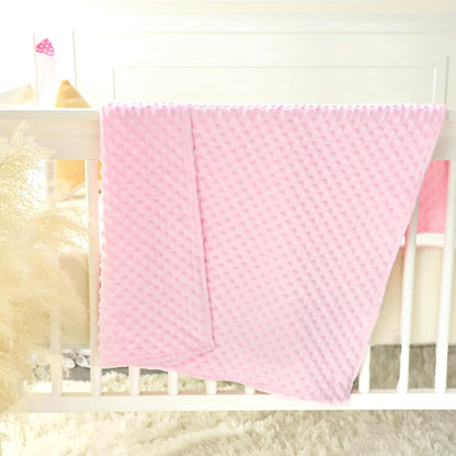 Skiennix Baby Blanket - Soft Double Layer Toddler Blanket 30 x 40 Inch | Pink for Nursery & Stroller