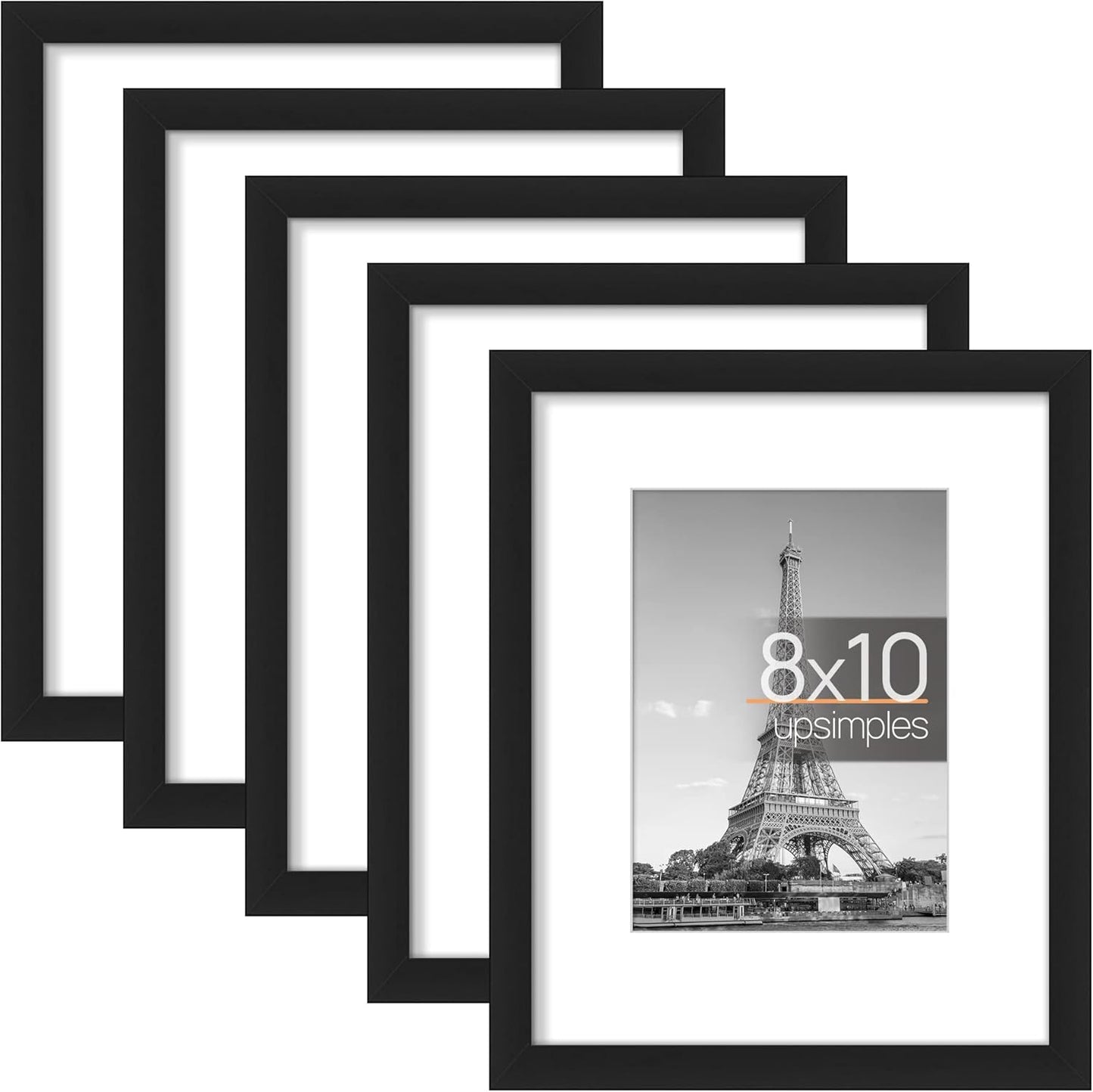Upsimples 8x10 Picture Frame Set - Classic & Vintage Styles for Wall Display | 5 Pack