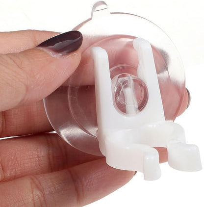 STOBAZA LED Candle Light Wall Hook - Secure Mounting with Transparent Suction Cups & Long Rod