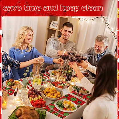 Christmas Disposable Paper Placemats 60 Pcs, 10.24 x 14.57 Inches - Holiday Table Decor