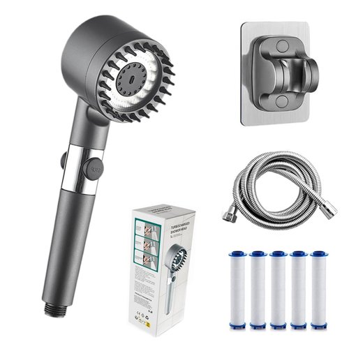 Drivse Showerhead, Ion Drops Shower Head, DrivseTurbo with Built-in Filter Handheld Turbo Showerhead (1 Set) (1PCS)