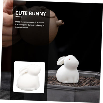 Regine Switzerland Ceramic Rabbit Figurine - Year of the Rabbit Desktop Bunny Decor | Perfect for Home & Office
