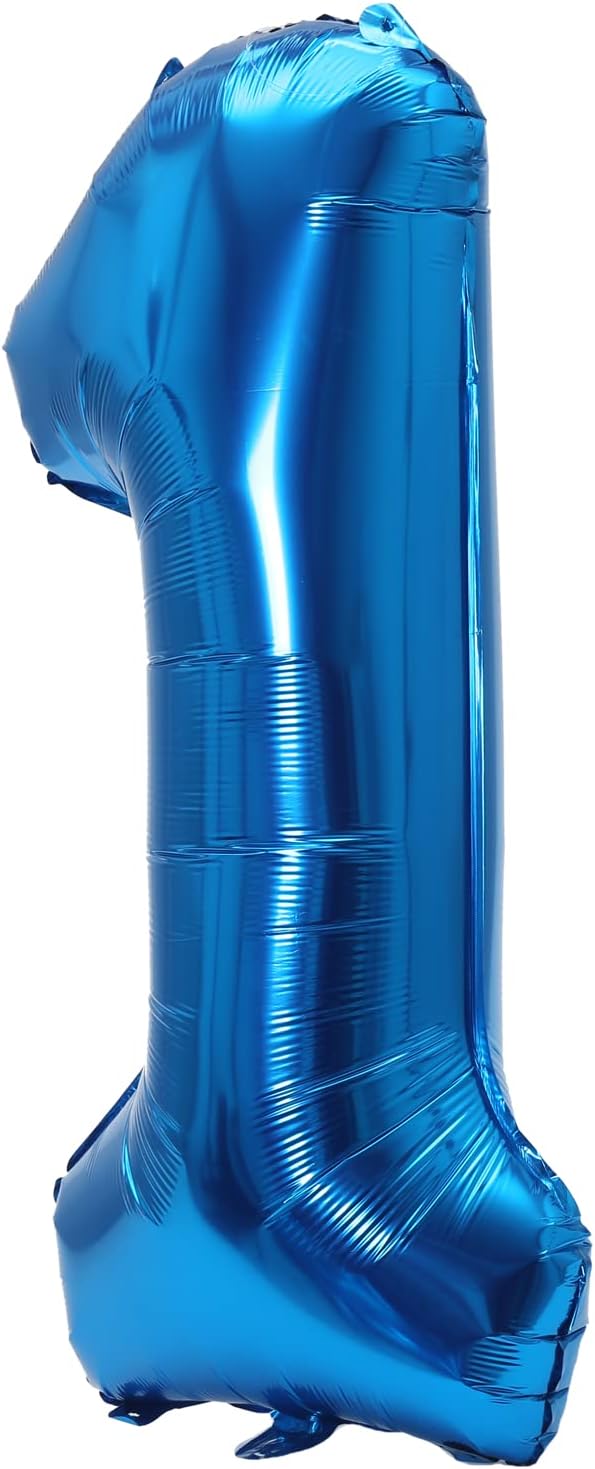 YPSelected 32-Inch Large Blue Helium Number Balloon - Perfect for Birthday & Wedding Celebrations