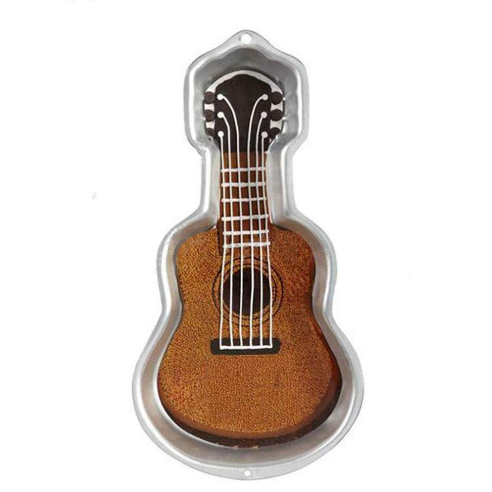 Aluminum Cake Mold 3D Guitar Shape Baking Pan DIY Birthday Cake Mould Kitchen Supplies