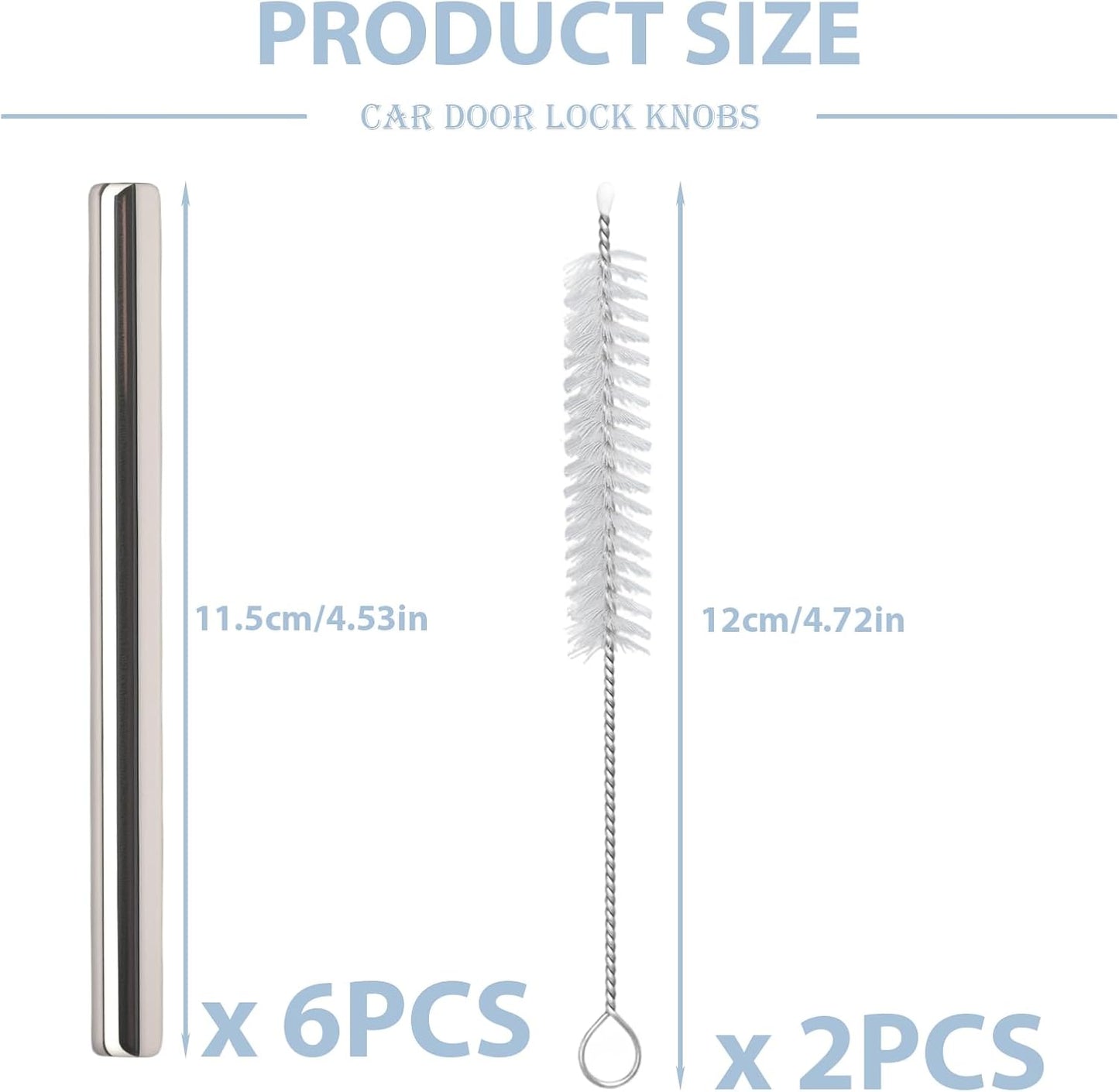 Owala Stainless Steel Straw Set - 8 Replacement Straws for 12oz & 15oz Tumblers | Includes 2 Cleaners