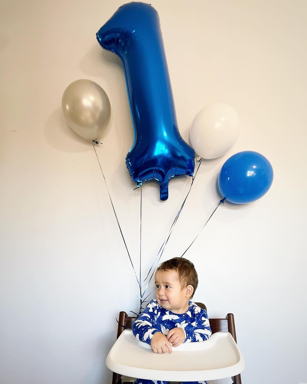 Metallic Blue Number 2 Balloon - 40 Inch Birthday Decoration for Boys & Girls