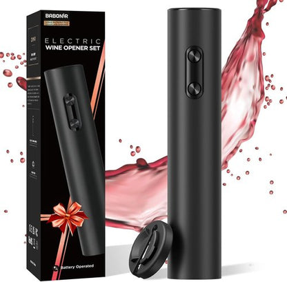 Electric Wine Opener, Automatic Corkscrew with Foil Cutter, One-Button Operation for Effortless Cork Removal, Perfect Wine Gift for Wine Lovers, Thanksgiving, Christmas, Party & Home