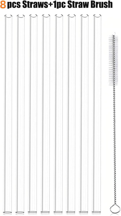 TAL Replacement Straws for 40oz Stainless Steel Tumbler - Includes Cleaning Brush, Pack of 8