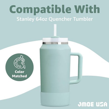 Jmoe USA Boot for 64oz Stanley Quencher H2.0 Tumbler - BPA Free Silicone Sleeve Protector | Seafoam Color