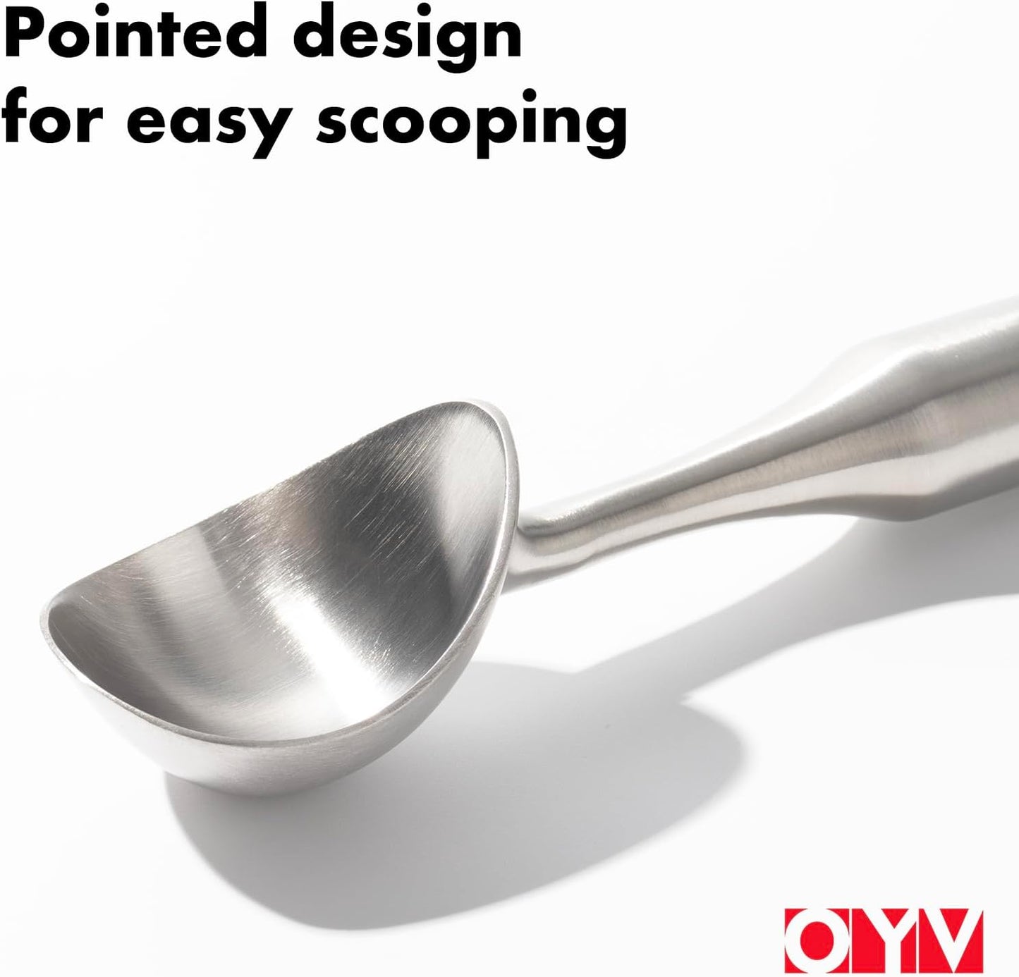 Skiennix Stainless Steel Ice Cream Scoop - Ergonomic Handle for Comfort | Heavy-Duty, Dishwasher Safe