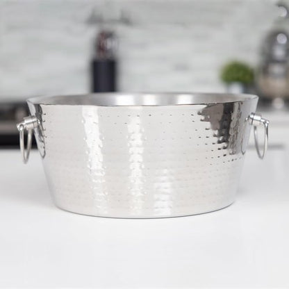 BREKX Double-Walled Insulated Steel Ice Bucket with 4 Champagne Flutes Combo Set - Champagne Ice Bucket for Parties, Wedding Gifts for the Couple, Mimosa Bar Supplies