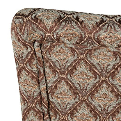 HomePop Parsons Dining Chair - Blue & Brown Damask, Single Pack - Classic Modern Accent