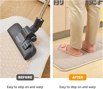 Skiennix Non-Slip Rug Pad Grippers - 4PCS Double-Sided Carpet Corner Stickers for Hardwood & Tile Floors