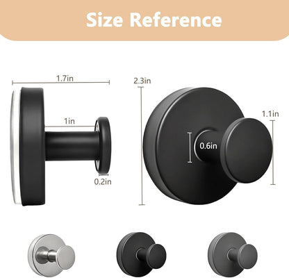 Skiennix Wreath Hangers - Durable Metal Suction Cup Hooks | 2 Pack for Front Door & Bathroom Use