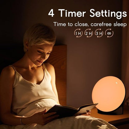 BrownNoise White Noise Machine - 30 Soothing Sounds, 12 Colors, Adjustable Brightness & Timers