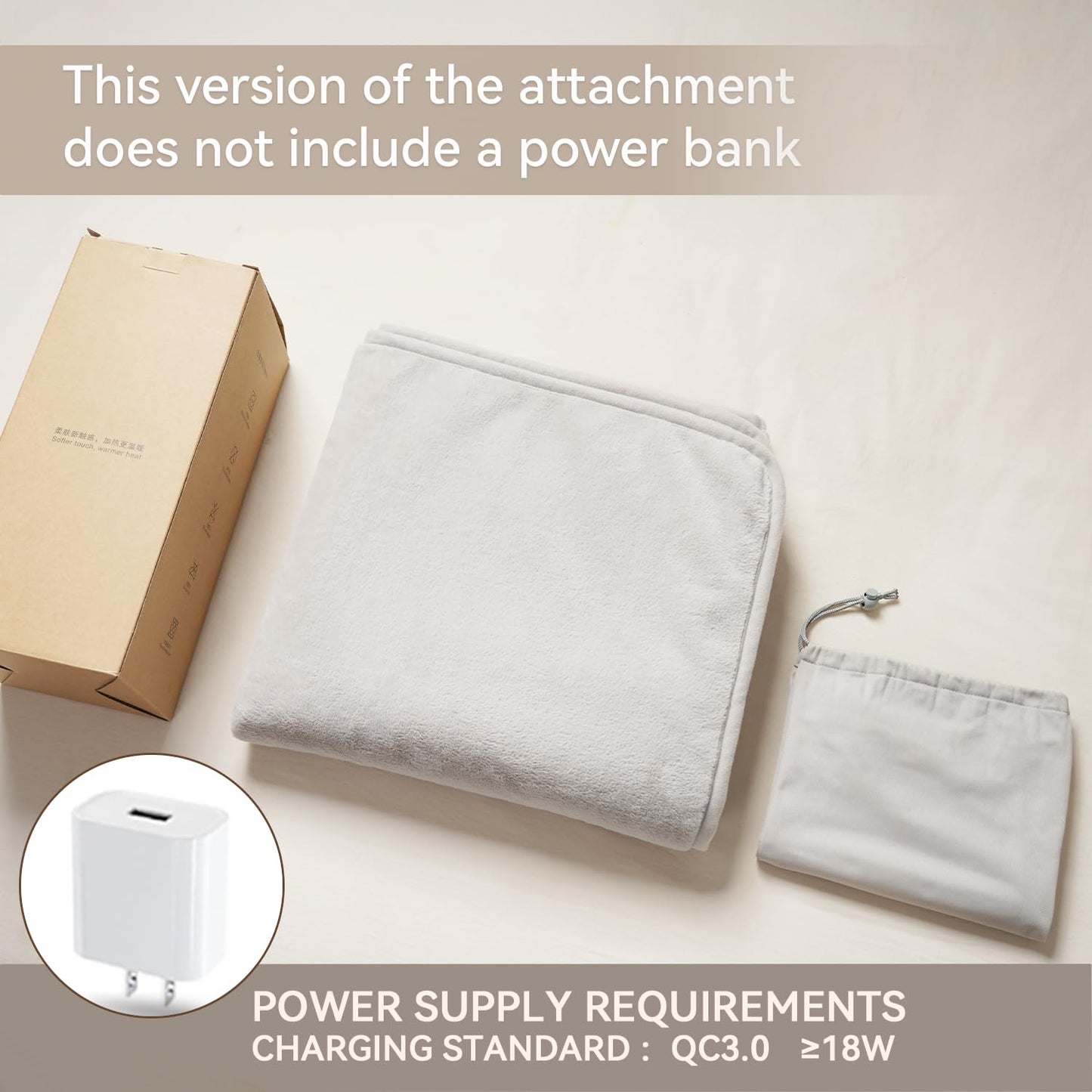 ZIREOT Wearable Shawl Blanket, Adapter Included - No Battery, Suitable for Home and Outdoor Cold Protection, Soft and Warm Large Size