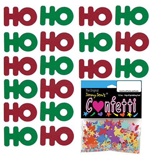 Confetti Word HO HO HO Green Red 0.5oz Christmas Party Supplies