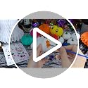 DIY White Pumpkin Craft Kit with Paints, Brushes, Stickers for Fall Decor
