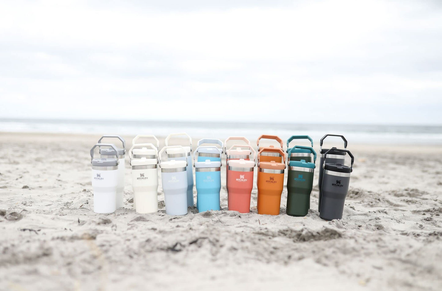 STANLEY IceFlow Stainless Steel Tumbler - Vacuum Insulated Water Bottle for Home, Office or Car Reusable Cup with Straw Leak Resistant Flip Cold for 12 Hours or Iced for 2 Days, Ochre, 30 OZ / 0.89 L