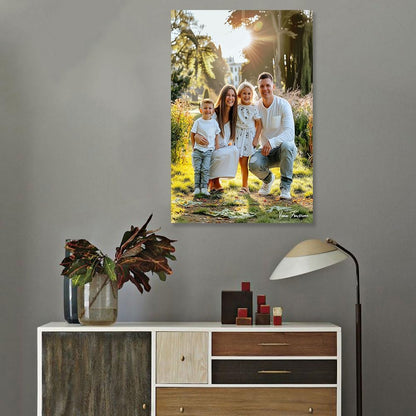 Skiennix Custom Canvas Prints - Personalized Wall Art for Pet & Family Photos | Framed 11x14 Inch